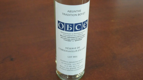 4.47. "Absinthe Tradition "Bovet", OSCE". Observer Mission at the two Russian checkpoints "Gukovo" and "Donetsk". Reserve de L'observateur en chef. Lot 865. Gift to the Founder, 2015.