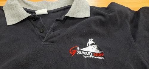 1.11. This T-shirt was presented to the Founder on the occasion of PIR Center's participation in preparation and organization of the G8 Summit. St. Petersburg, 2006.