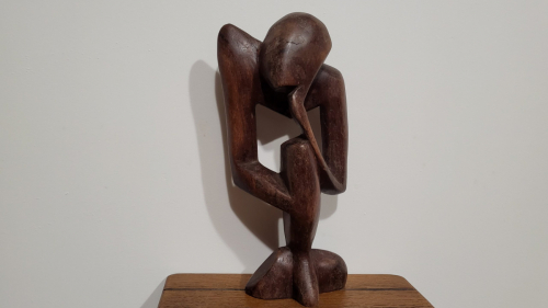 4.1. The PIR Center team works hard, thinks creatively, plans the day and a coming year, but sometimes tries to find time among the hustle and bustle to just think — like this Thinker: a gift from PIR Center Executive Board Member; Colonel General Evgeny P. Maslin, 2018.  