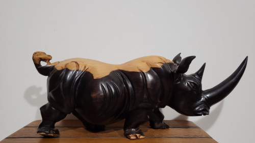 4.3. "Yaderny Kontrol" (Nuclear Control) Journal immediately attracted attention of experts to PIR Center. Its new editions were awaited. The next step in its evolution was the "Security Index" journal, and now, after 118 releases – the "Security Index" Yearbook with worldwide distribution.  The "Security Index" symbol is Rhinoceros: a gift from Deputy Minister of Defense Anatoly I. Antonov, 2015. 