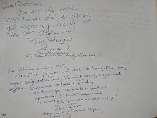 Л. Кеннеди, военный атташе, Сектор вопросов по разоружению, Посольство США. Сопредседатель Международной кампании за запрещение ядерного оружия, 2013 г.
