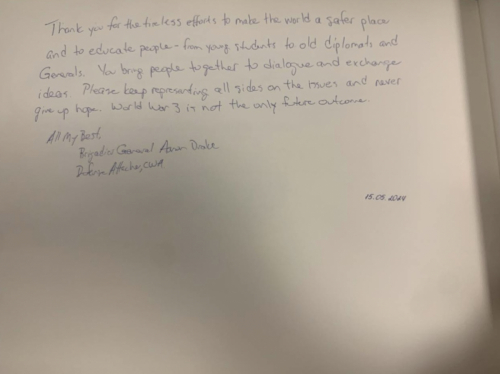 Бригадный генерал А. Дрейк, военный атташе США, 15 мая 2024 г.