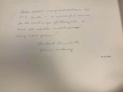 Х. Книрш, руководитель политического отдела Посольства Федеративной Республики Германия, 15 мая 2024 г.